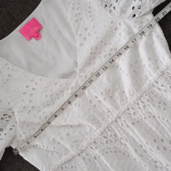 🤍HTF Lilly Pulitzer🤍 - Breanne Elbow Sleeve Eyelet Maxi Dress - Picture 13 of 15